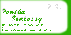 monika komlossy business card